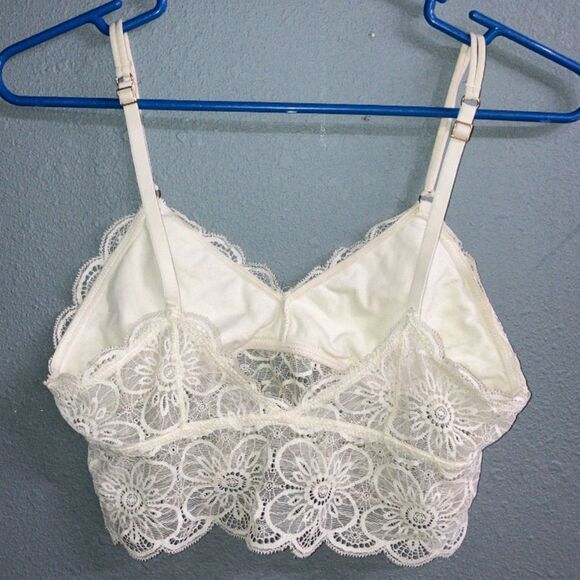 Aerie Elegant White Lace Bralette Medium - Picture 2 of 2